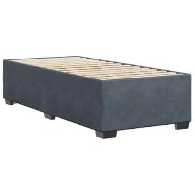 Imagen de vidaXL Estructura de Cama sin colchón Terciopelo Gris Oscuro 90x200 cm