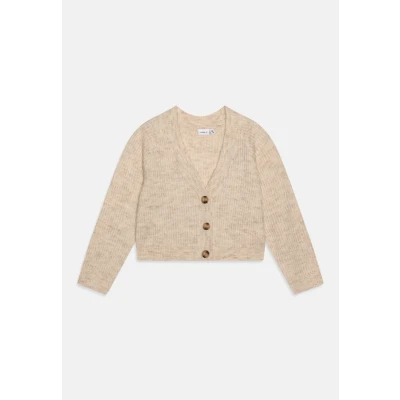 Imagen de Name it Nkfholly BOXY Short Chaqueta de punto para niños, Talla: 6a, Beige