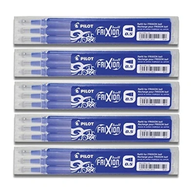 Imagen de PILOT Frixion Recambios para bolígrafo de 0,5 en azul, paquete ahorro, color azul