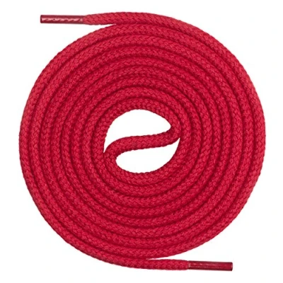 Imagen de Cordones premium Mount Swiss© de 100 % algodón, resistentes, 3 mm a 4 diámetro, longitudes 45 200 cm, Unisex, Ms sb 01, rojo, 110 cm