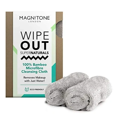 Imagen de Magnitone ¡WipeOut! Paquete de 2 Toallitas Microfibra Súper Natural Bambú 40cm x 17cm Gris