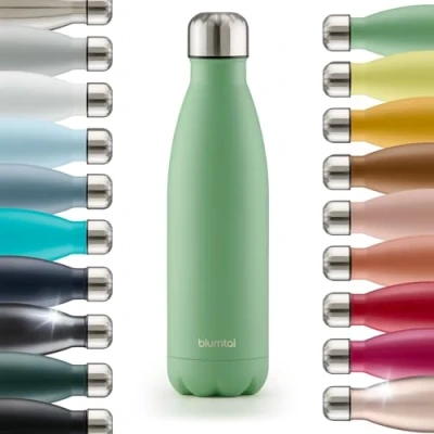 Imagen de Blumtal® botella termica Charles 750ml sin BPA agua acero inoxidable botellas de aislada termo summer green/verde