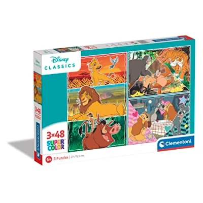 Imagen de Clementoni Puzzle Infantil 3 Puzzles de 48 Piezas Disney Clásicos Desde 5 años (25285)