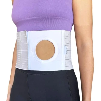Imagen de OrtoPrime Faja para Colostomía Adulto UNISEX Cinturón de Ostomía CONFORT Hombre y Mujer accesorios Cirugía Abdominal Hernia (Talla XL 105 115 cm)