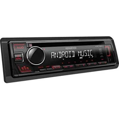 Imagen de KENWOOD KDC 130UR Receptor Multimedia para Coche 1 DIN Radio con CD, entradas AUX Jack 3.5. y USB Estación de Carga 1,0 Amperios.