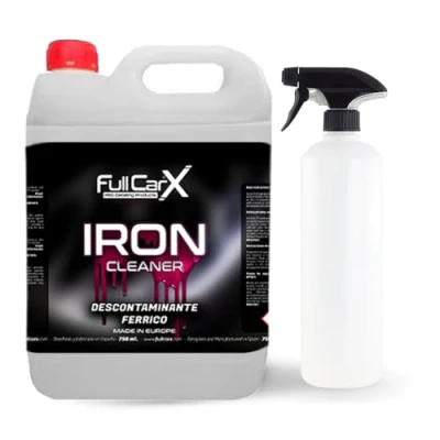 Imagen de FULLCARX Iron Cleaner 5 Litros Limpia Llantas Coche Descontaminante Férrico PH Neutro Sin Ácidos, Limpieza Frotar, Apto para Aluminio Cromadas Moto, Producto Detailing Profesional