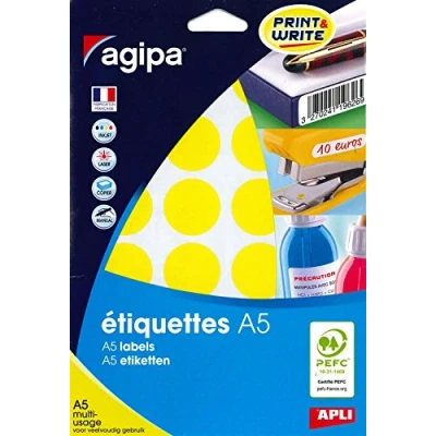 Imagen de APLI 101358 Funda 240 pastillas multiusos (30 mm de diámetro), color amarillo