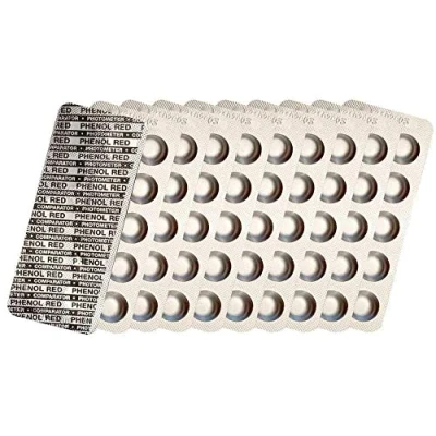 Imagen de harren24 Pastillas de prueba para fotómetros DPD 1 Cloro, DPD3, DPD4 Oxígeno Activo, Alcalinidad M, CYA, Rojo Fenol Valor en pH Comprobador agua piscina 50/100/250/500x (Phenol Red / 100x)