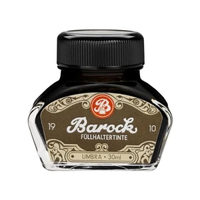 Imagen de Barock 1910 Umbra Tinta de Escritura para Pluma Estilográfica, Plumas Cristal, Bolígrafo, estilográfica en tintero, 30 ml, color marrón
