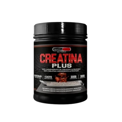 Imagen de Healthy Fusion Creatina Monohidrato en polvo 100% Pura sin añadidos Favorece el crecimiento muscular y aumenta rendimiento físico Alta solubilidad 300 g Sabor Chocolate