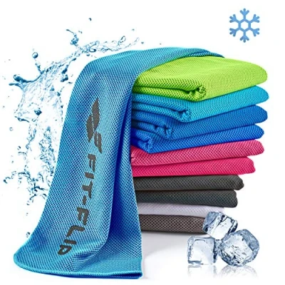 Imagen de Fit Flip Toalla de enfriamiento 100x30cm, Deporte refrescante, fría, Airflip Cooling Towel, Microfibra Color: Azul, tamaño: 100x30cm