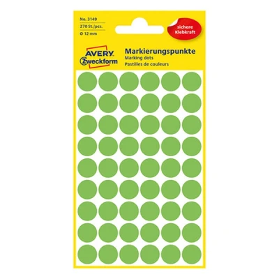 Imagen de Avery Zweckform 3149 puntos de marcado 270 Stück verde fluorescente
