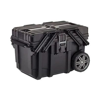 Imagen de Keter Caja de Herramientas, carro horizontal con ruedas, ‎65 x 42 38 cm Color Negro
