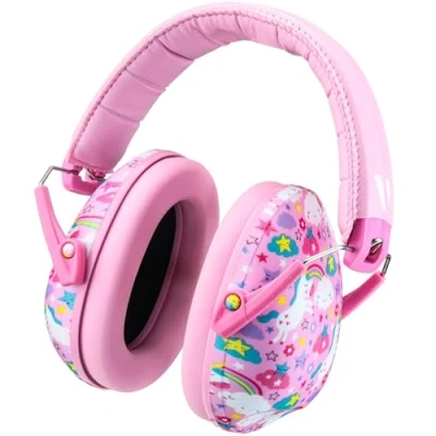 Imagen de Vanderfields Proteccion Auditiva Niños Protectores Auditivos Cascos Ruido Orejeras Antiruido Mujeres Compacto y Plegable Protección de Audición