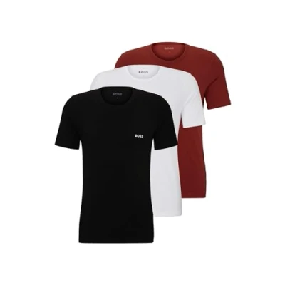 Imagen de HUGO 3 PACK Camiseta interior, Hombre, Talla: Medium, Black/red/khaki