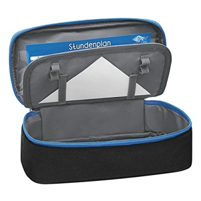 Imagen de Wedo 24243010 estuche Estuche, poliéster, Interior Tapa, bolsillo con cremallera, negro/azul