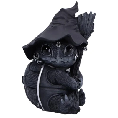 Imagen de Nemesis Now Shellial Cult Cutie Figura de Tortuga, Resina, Negra, fundida en la Mejor Pintada a Mano por Expertos