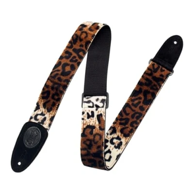 Imagen de Levy&#039;s MSSF8 LYX Correas Para Guitarras Faux Fur with Poly Back Leather Ends 2&quot; Tri Glide Lyn