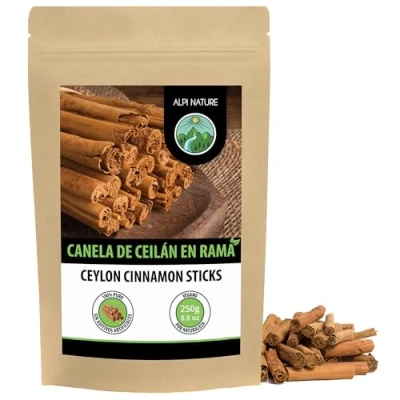 Imagen de Palos de canela Ceilán (250g), Ceylan, en rama suavemente secada, Palitos ade 100% natural, especia sin aditivos, vegana