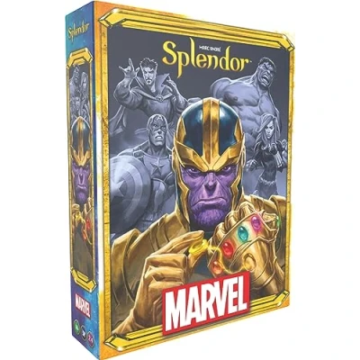 Imagen de Asmodee Space Cowboys Splendor:Marvel Juego de Mesa para Adultos y niños a Partir 10 años Estrategia Reúne Tus superhéroes Marvel 2 4 Jugadores 30 min En francés