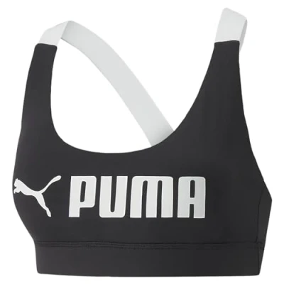 Imagen de Puma MID Impact FIT BRA Sujetadores deportivos con sujeción media, Mujer, Talla: XS, Black