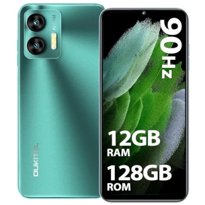 Imagen de OUKITEL C36 Teléfono Móvil Libres 2024, 12GB+128GB/1TB, 6.56&quot; Pantalla HD+90Hz, Android 13 Móvil, Batería 5150mAh, Cámara13MP Smartphone 4G Dual SIM, Octa Core/Face ID/Fingerprint/OTG/GPS, (Negro)