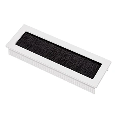 Imagen de SOTECH 1 x pasacables Toledo de Aluminio anodizado Blanco 150 70 mm Dimensión Montaje: 140 62 15,3
