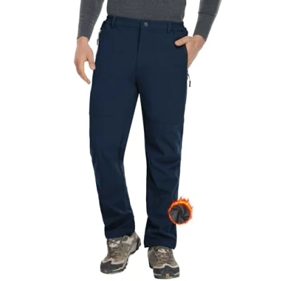 Imagen de Zoofly Pantalon Impermeables Termico Hombre Caza Pantalones Invierno Tactico De Esqui Trekking Azul