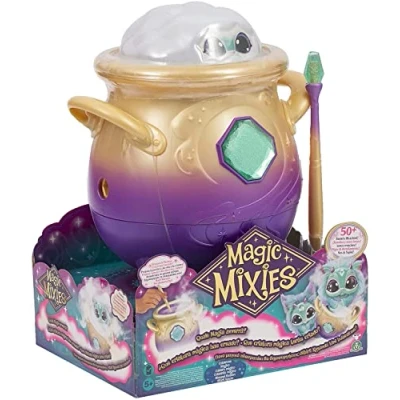 Imagen de Magic Mixies Peluche Color Azul, Juguete Interactivo de Magia, con caldero pócimas, Luces Efectos y Sonidos, muñeco Muchos Accesorios como una Varita, (MGX01000)