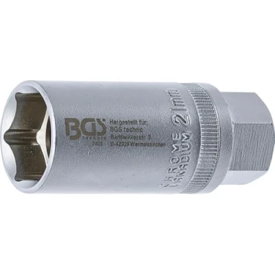 Imagen de BGS 2403 Vaso para bujías hexagonal cuadrado interno 12,5 mm (1/2&quot;) 21