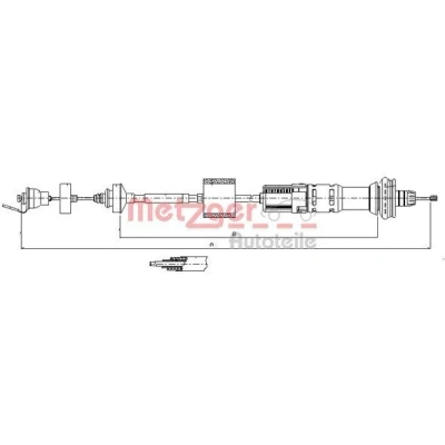 Imagen de METZGER 11.2154 Cable de Embrague con reajuste automático COFLE CITROËN: Xsara Picasso