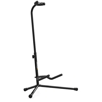 Imagen de Audibax SG 03 Soporte de Guitarra Acústica y Eléctrica Suelo para Guitarras Clásicas Estructura Robusta Estable Ajustable en Altura Accesorio Plegable Fácil Transporte