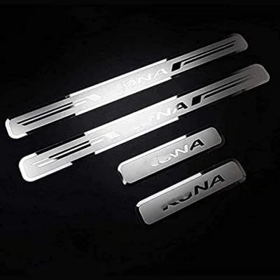 Imagen de Ever TA 4 Piezas Protector de Umbral Puerta Coche para Hyun dai Kona 2017 2022, Ajuste del Pedal Desgaste Placa Protección Accesorios, Acero Inoxidable, Silver
