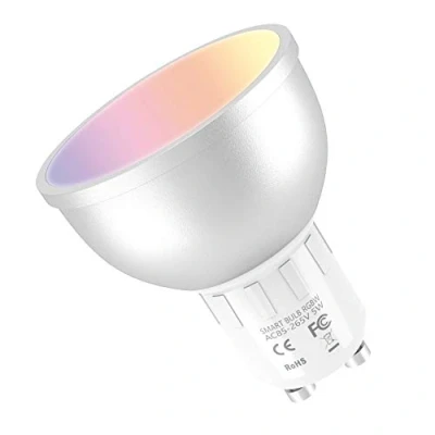 Imagen de Bombilla inteligente Muvit iO GU10, 5 W, 400lm, RGB + Blancos, Regulable, Multicolor