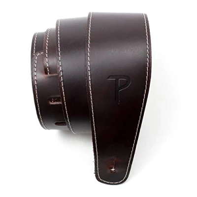 Imagen de Perri&#039;s Leathers Ltd. Correa de guitarra Cuero béisbol (serie) Vino Ajustable Para guitarras acústicas/bajas/eléctricas Fabricada en Canadá (SP25S 7053)