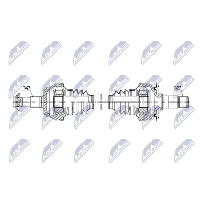 Imagen de NTY NPW ME 206 Árbol de Transmisión Eje trasero izquierda, trasero, derecha 807mm automática