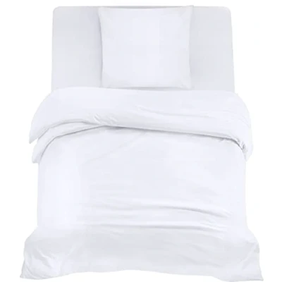Imagen de Utopia Bedding Funda nordica 135x200cm, Sabana Bajera 90x200cm y Almohada 80x80cm edredon Cama 90 Juego de Microfibra cepillada Suave (Blanc)