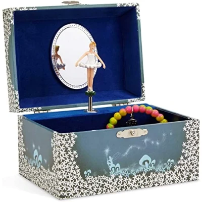Imagen de Jewelkeeper Caja Musical para Joyas Niñas, con Unicornio Arco Iris y Estrellas de Lentejuelas Melodía The Beautiful Dreamer