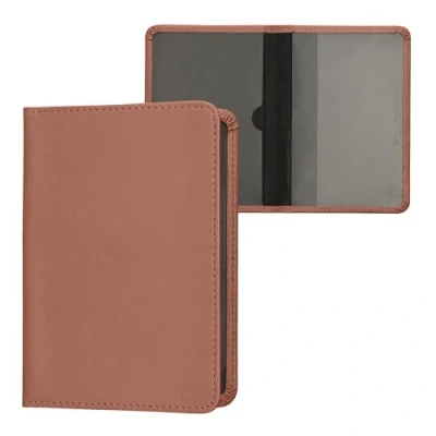 Imagen de kwmobile Funda para permiso de circulación coche cuero sintético Con espacio tarjetas 9.2 x 13 CM doblado rosa oscuro