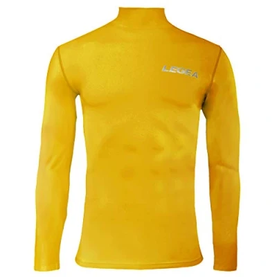 Imagen de Legea 6 Dynamic Body Camiseta de manga larga cuello alto para hombre, color amarillo, talla FR : XL (Taille Fabricant XL)