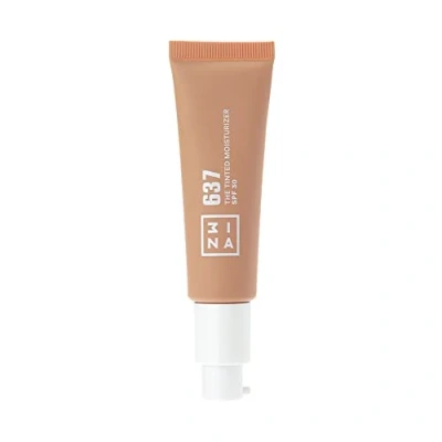 Imagen de 3INA MAKEUP The Tinted Moisturizer SPF30 637 Base de Maquillaje Beige caramelo BB Cream con Protección Solar y Acido Hialurónico para Todo tipo Pieles Vegan Cruelty Free