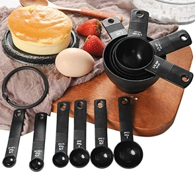 Imagen de 10 Tazas medidoras Set y cucharas para líquidos, Taza medidora Cuchara medidora, cocinar Hornear