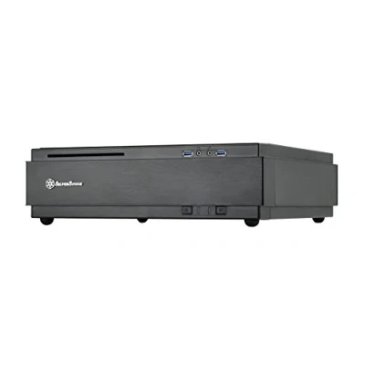 Imagen de SilverStone SST ML07B Carcasa de Ordenador Milo Slim HTPC Mini ITX, Negro