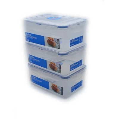 Imagen de Lock &amp; Fiambrera multifunción Recipiente hermético para alimentos harina Contenido: 2,3 litros Apto lavavajillas Juego de 3