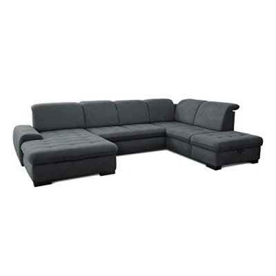 Imagen de CAVADORE Lexi Esquina, Madera, Olympia Clean Gris Oscuro, Longchair Links