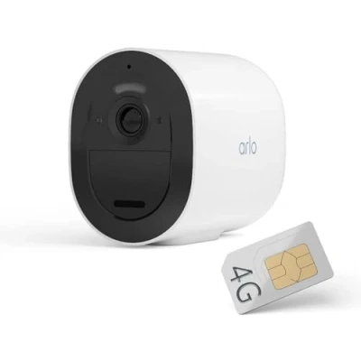 Imagen de Arlo Go 2 Camara Vigilancia, 100% Inalámbrica HD, Conexión WiFi O SIM 3G/4G LTE, Almacenamiento Local Con Tarjeta SD En La Nube, Visión Nocturna, Resistente Al Agua, Audio Bidireccional, Blanca