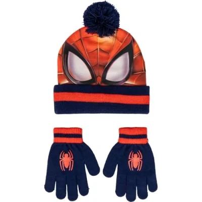 Imagen de CERDÁ LIFE&#039;S LITTLE MOMENTS Diseño Divertido y Único Gorro Guantes Spiderman Conjunto de 2 Piezas, Multicolor, One Size para Niños