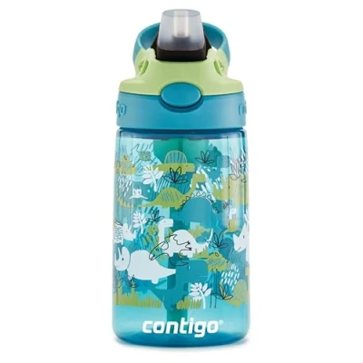 Imagen de Contigo Kids Cleanable, Easy Clean Autospout Botella Infantil Con Pajita Resistente Libre De BPA 100 An Unisex Youth, Dinoboy, 420 Ml