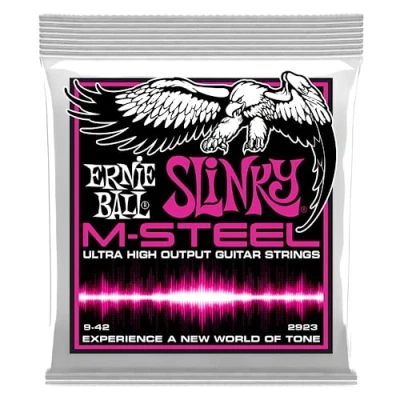 Imagen de Ernie Ball Super Slinky M Steel Cuerdas para guitarra eléctrica, calibre 9 42