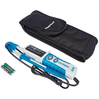 Imagen de PeakTech 1095 probador de voltaje CA/CC 2 polos con pantalla LED, protección contra polvo y agua (IP64), CC CA, continuidad, voltímetro 12V 690V